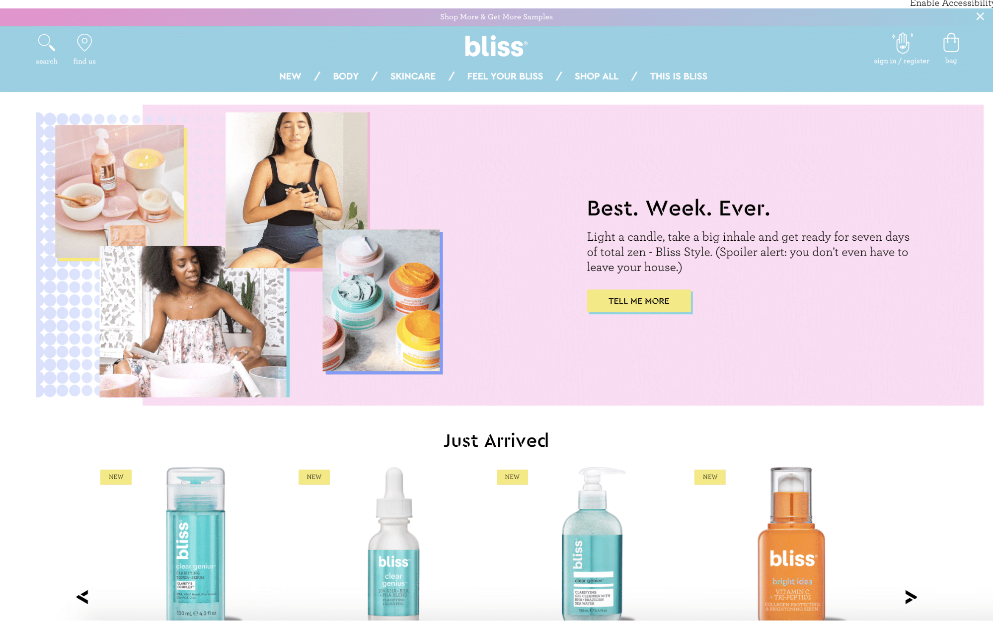 Bliss website