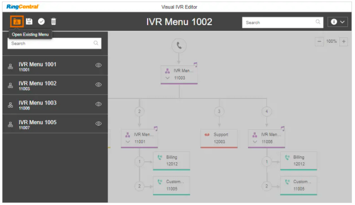 ringcentral ivr editor