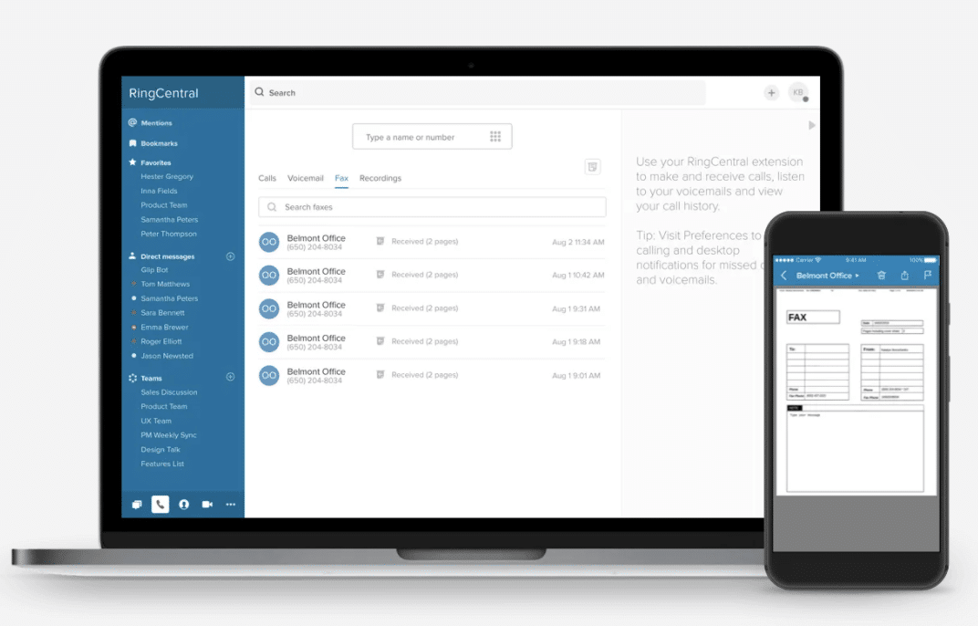 ringcentral fax