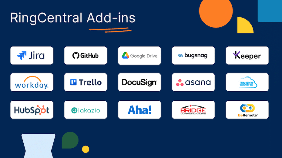 An image depicting RingCentral Add-ins.