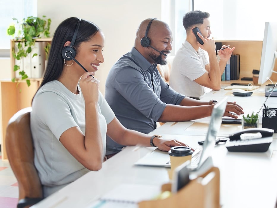 call center employees delivering better customer service and customer experiences