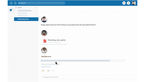 the RingCentral Desktop App team messaging pane