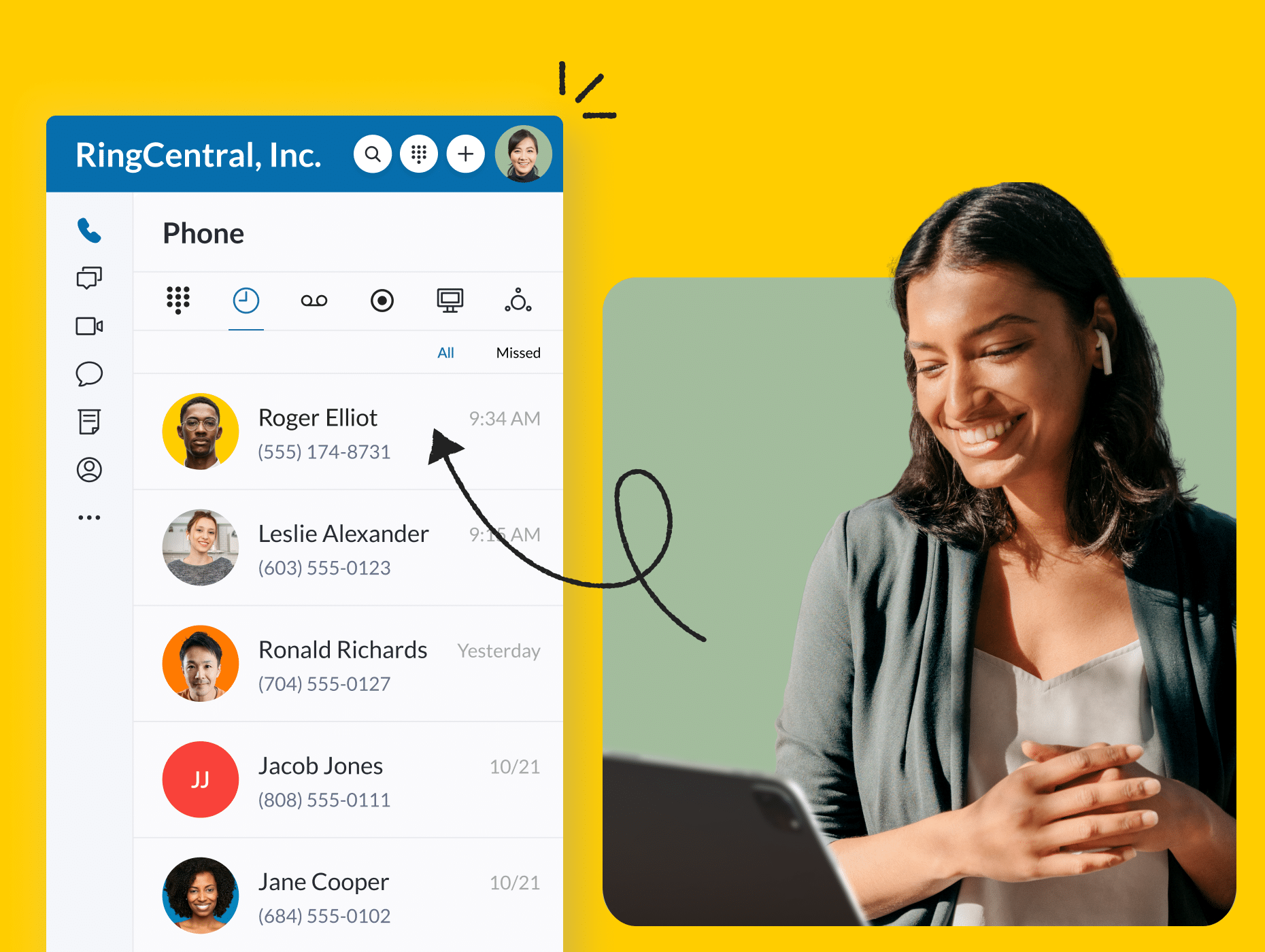 RingCentral softphone updates - customizable navigation menu