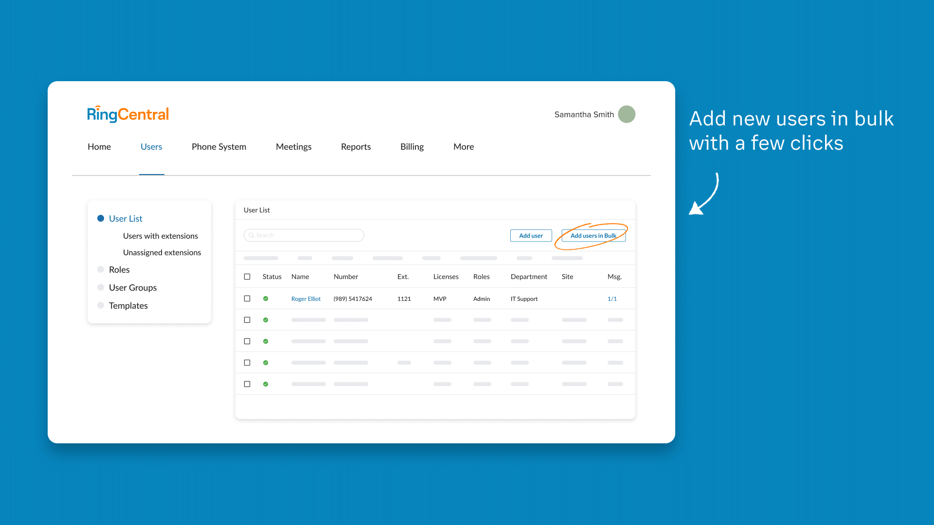 RingCentral multisite communication