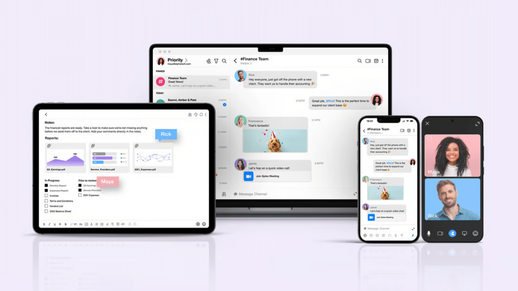 Spike is another team communication app option
