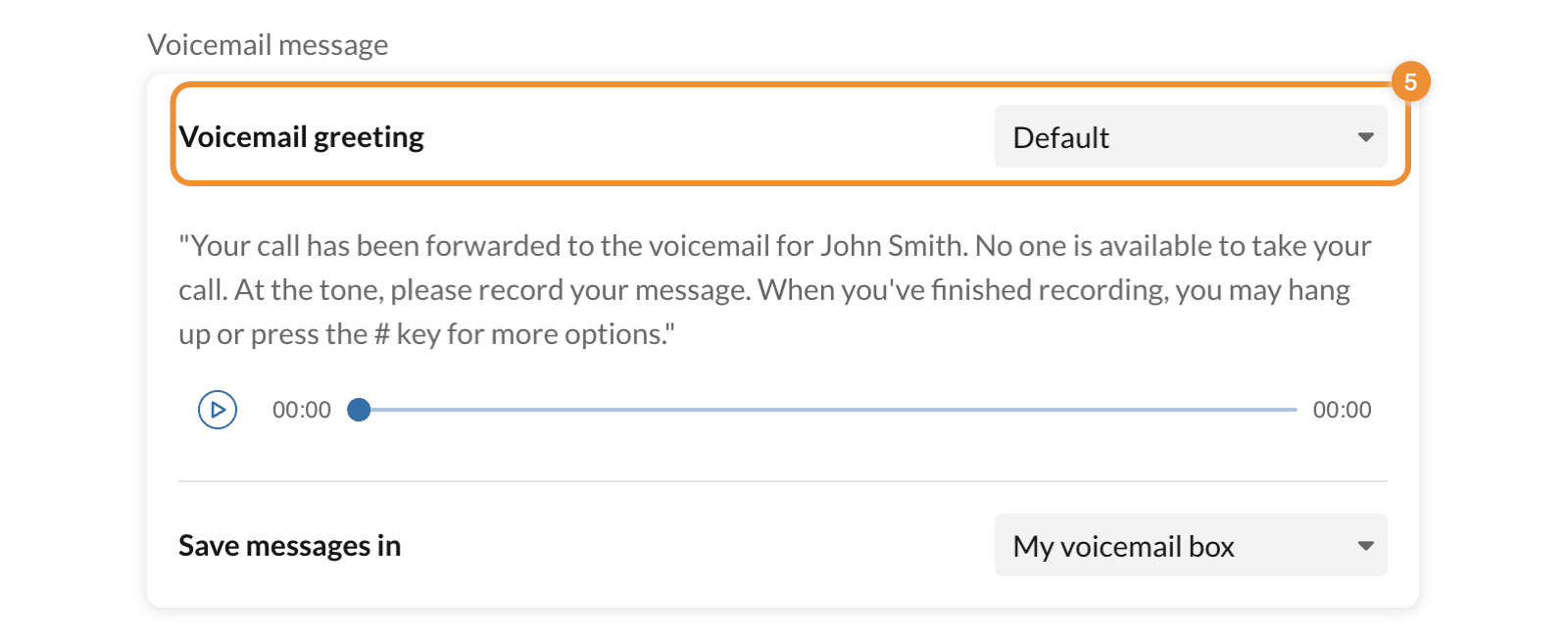 Customizing your voicemail greeting in RingCentral