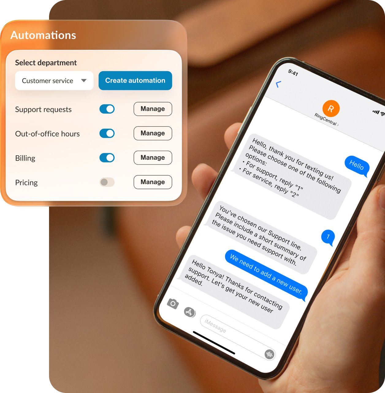 RingCentral Advanced SMS Inbox