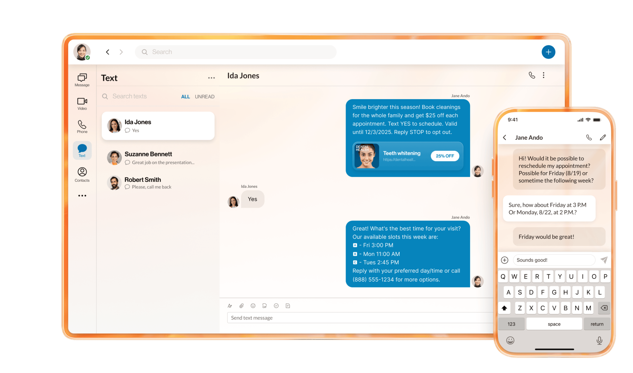 RingCentral Advanced SMS Inbox