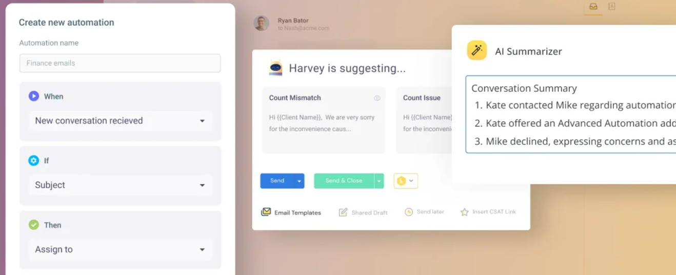 Hiver is customer service software centered on Gmail