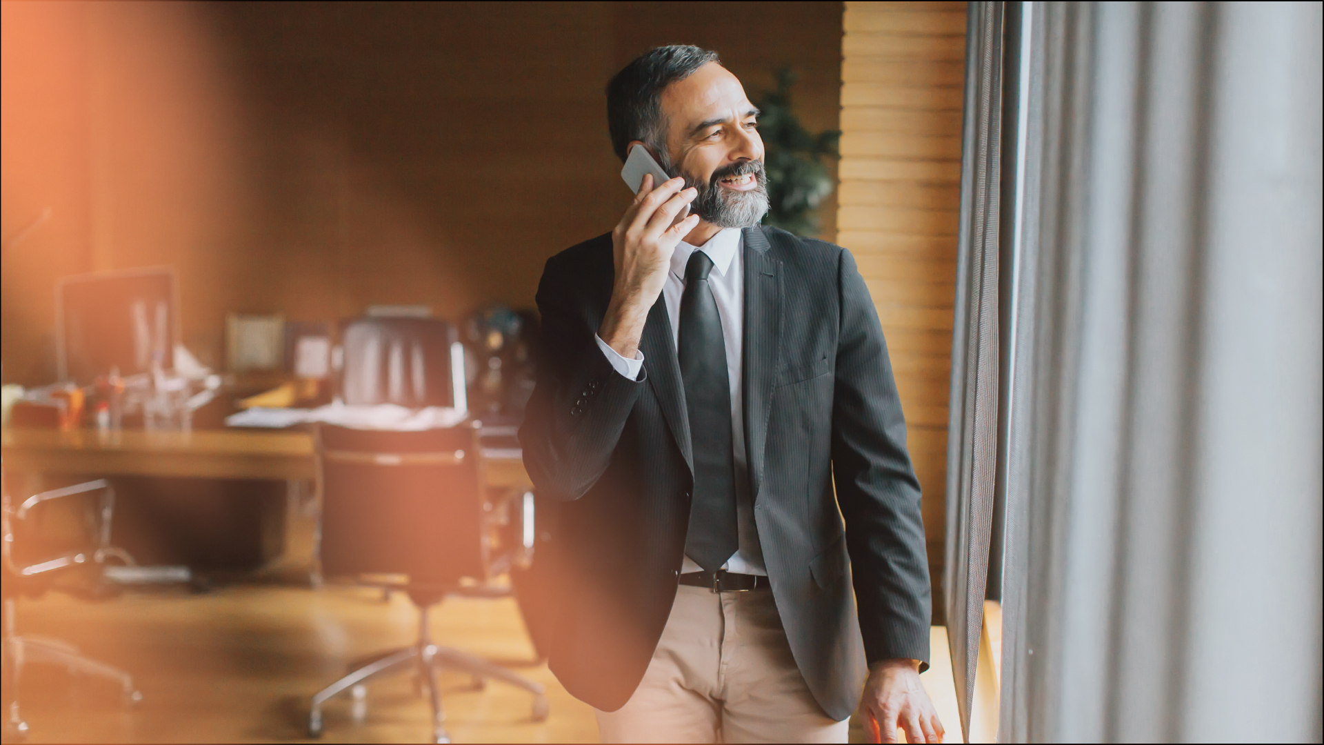 A lawyer on a call with a client